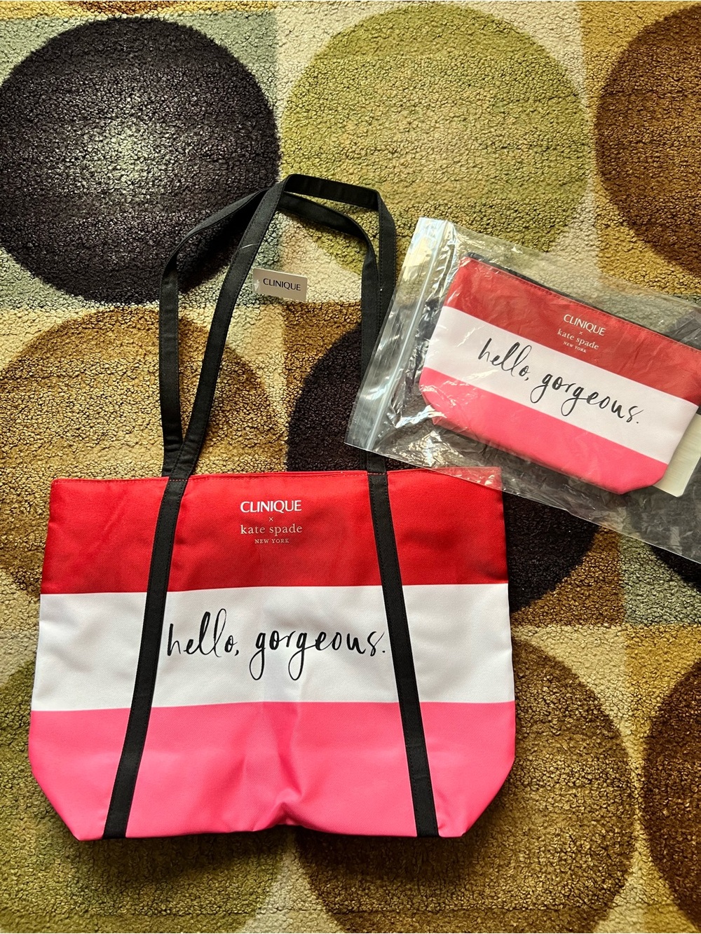 Clinique X Kate Spade tote set
